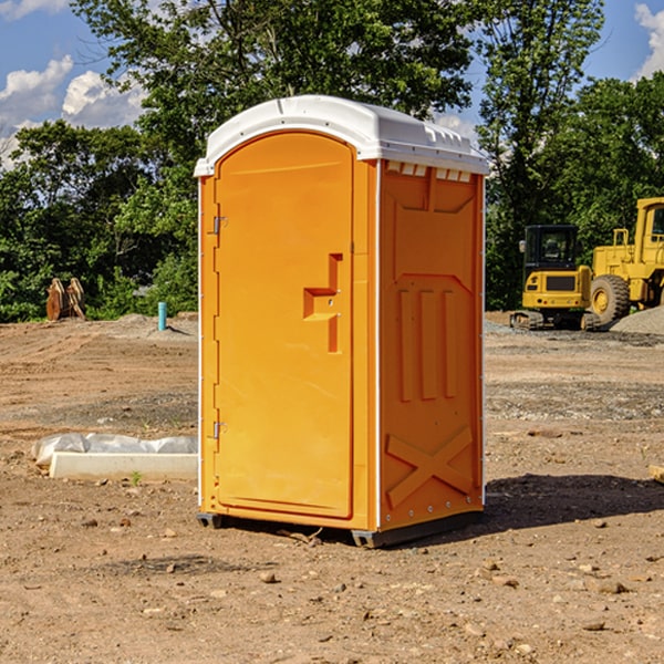 how often are the portable restrooms cleaned and serviced during a rental period in Porterdale GA